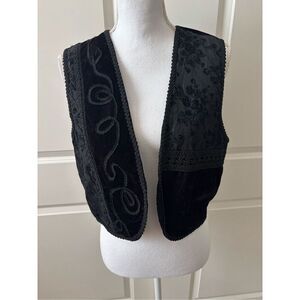 Vintage 90's City Girl by Nancy Bolen Velvet Vest